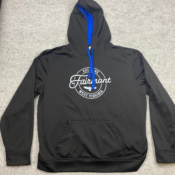west Virginia Hoodie Mens 2XL pullover Fairmount Drawstring Kangaroo Pocket Y2K - Picture 1 of 9